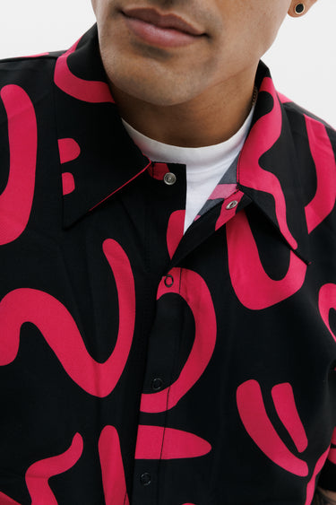 Men’s casual shirt “Pink Gravity”